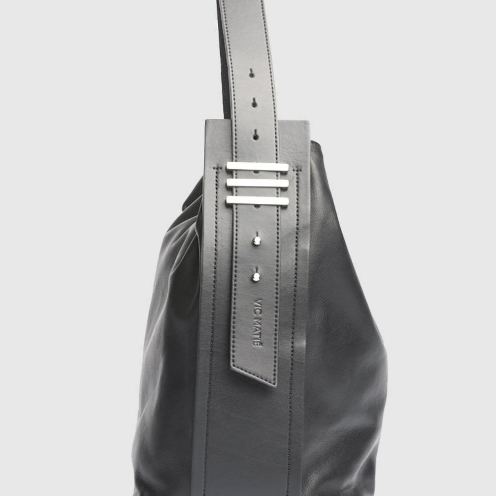 Vic Matie Viola Bucket Bag in Nappa Black leather - Picture 5 of 13